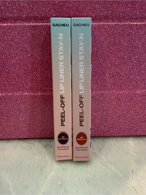SACHEU Peel-Off Lip Liner Duo — Plum & sinnamon